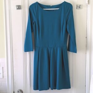 BR Banana Republic turquoise boat neck dress